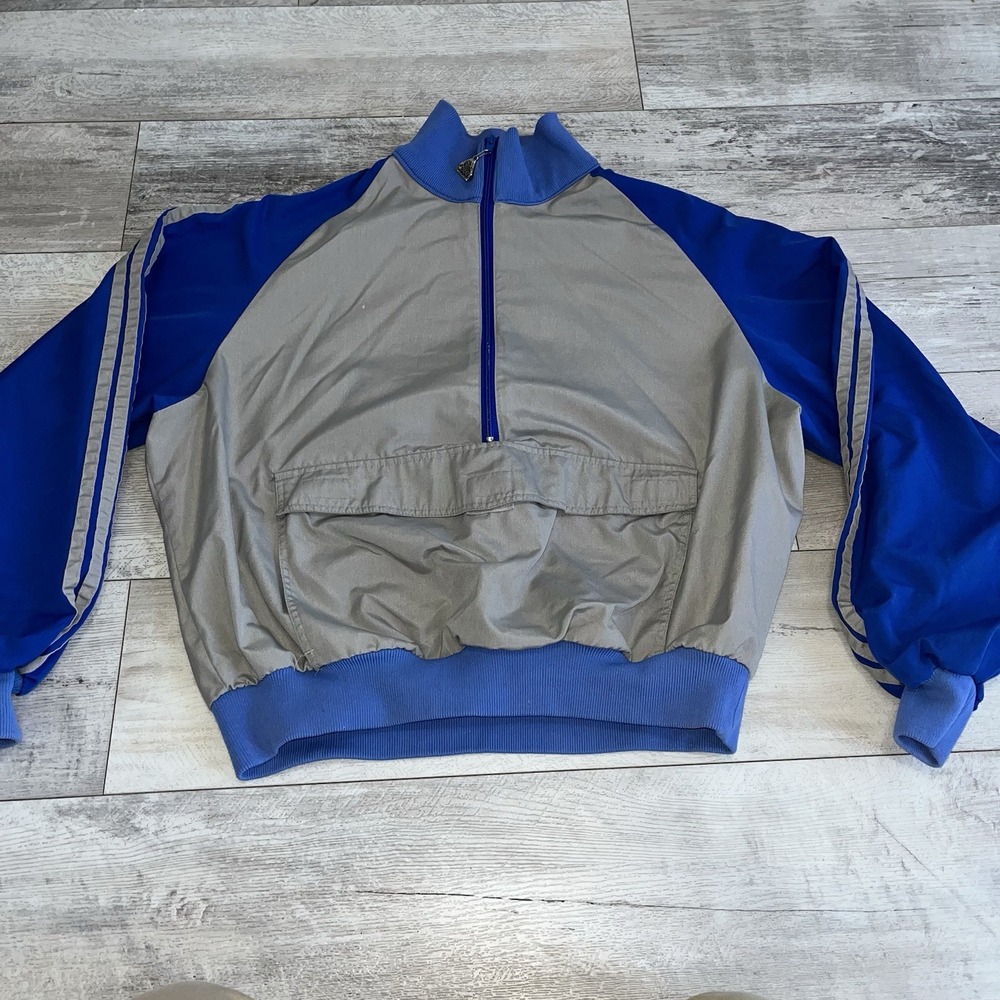 Pacific Trails Vintage Women's Size XL Blue Gray Half zip pull over Horse Jacket
